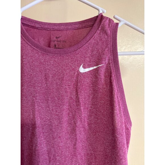 Nike Womens  Medium Heathered Purple Sleeveless Dri-Fit Tank Top - Picture 2 of 5